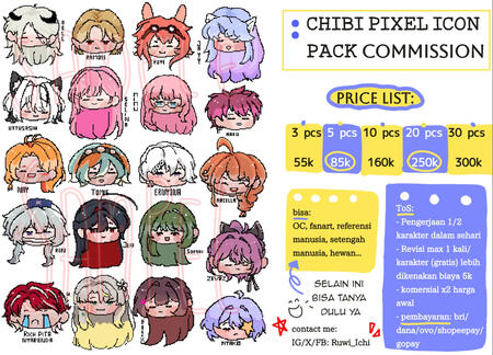 Chibi pixel icon pack by ruwiic